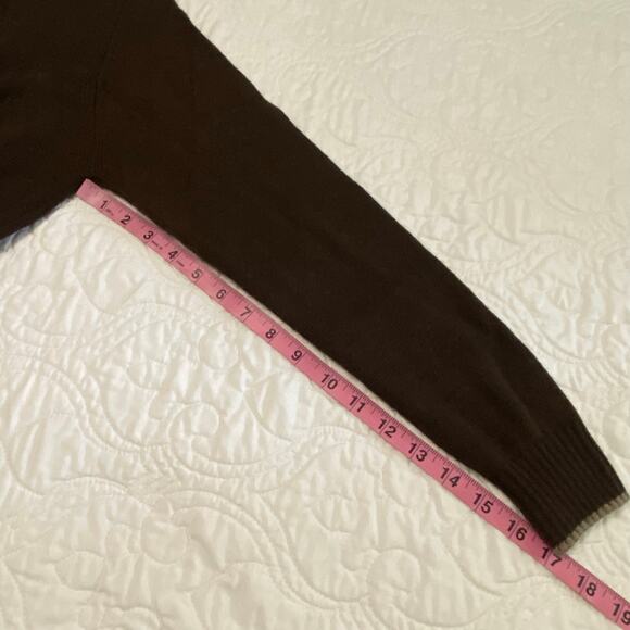 Gionfriddo Wool Cashmere 1/4 Zip Pullover Sweater Mens Size Large Brown - Picture 4 of 10